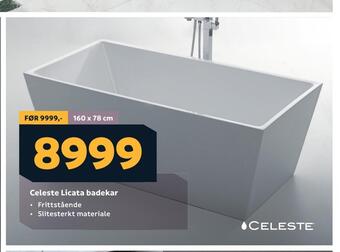 Megaflis Celeste licata badekar tilbud
