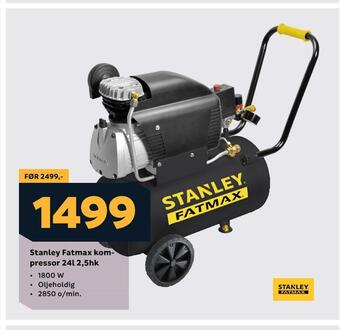 Megaflis Stanley fatmax kom pressor 24l 2,5hk tilbud