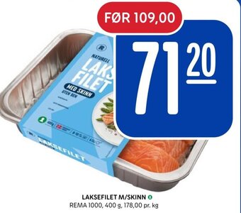 Rema 1000 LAKSEFILET M/SKINN tilbud