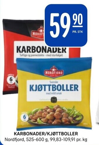 Rema 1000 KARBONADER/KJØTTBOLLER tilbud