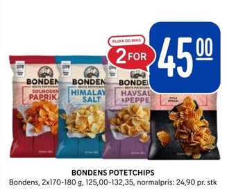 Rema 1000 BONDENS POTETCHIPS tilbud
