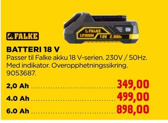 jem & fix Batteri 18 v tilbud
