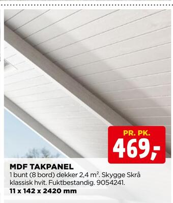 jem & fix Mdf takpanel tilbud