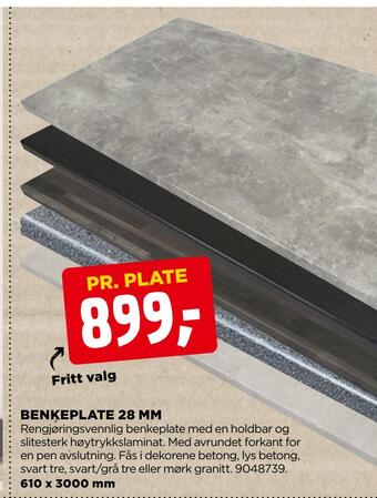 jem & fix Benkeplate 28 mm tilbud
