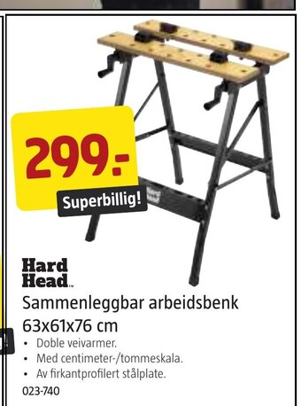 Jula Sammenleggbar arbeidsbenk 63x61x76 cm tilbud