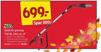 Jula Elektrisk grensag 750 W, 240 cm, 8″ tilbud