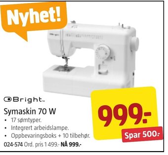 Jula Symaskin 70 W tilbud