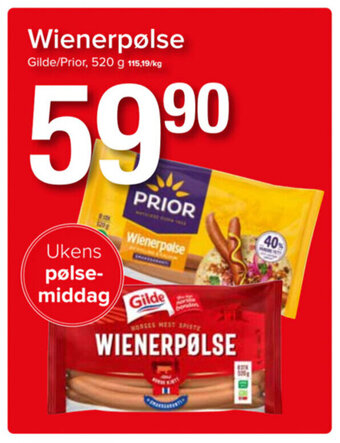 Spar Wienerpølse Gilde/Prior tilbud