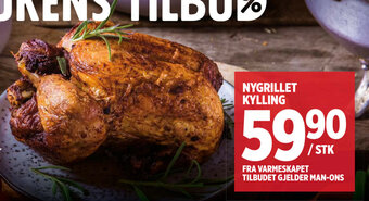 Meny NYGRILLET KYLLING tilbud