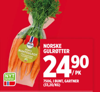 Meny NORSKE GULRØTTER tilbud