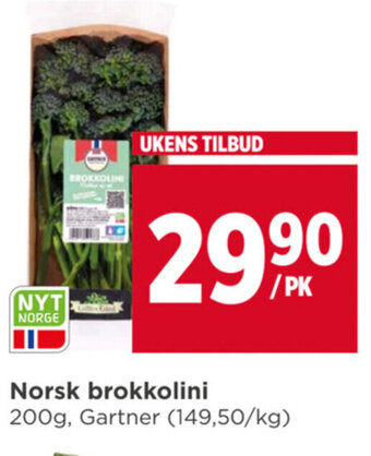 Meny Norsk brokkolini tilbud