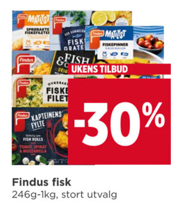 Meny Findus fisk tilbud