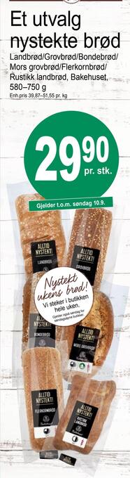 Joker Et utvalg nystekte brød tilbud