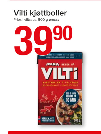 Spar Vilti kjøttboller tilbud