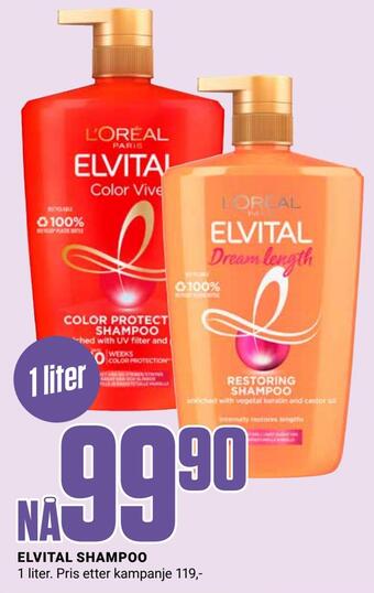 Europris Elvital shampoo tilbud