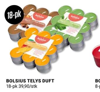 Europris Bolsius telys duft tilbud