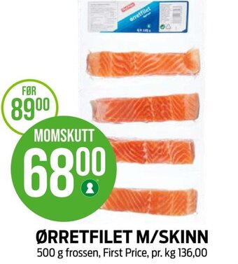 Kiwi ØRRETFILET M/SKINN tilbud