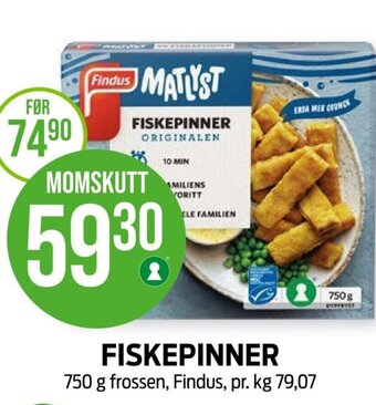 Kiwi FISKEPINNER tilbud