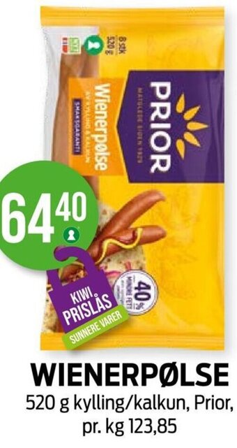 Kiwi WIENERPØLSE tilbud