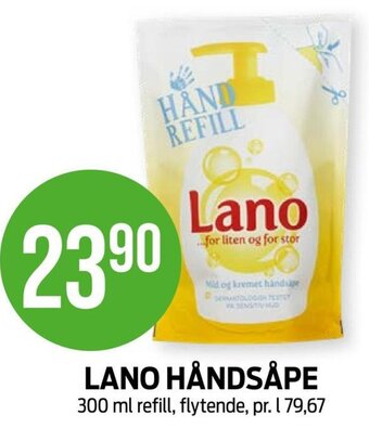 Kiwi LANO HÅNDSÅPE 300 ml refill, flytende tilbud