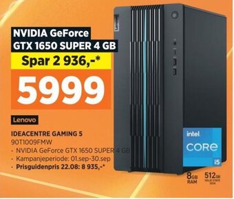 POWER Lenovo IDEACENTRE GAMING 5 90T1009FMW tilbud