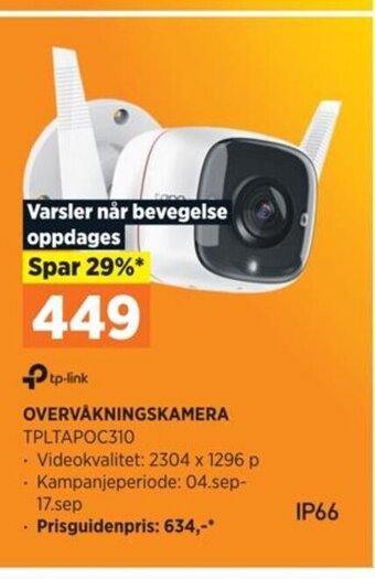 POWER OVERVÅKNINGSKAMERA tilbud