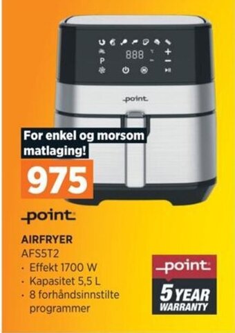 POWER AIRFRYER AFS5T2 tilbud