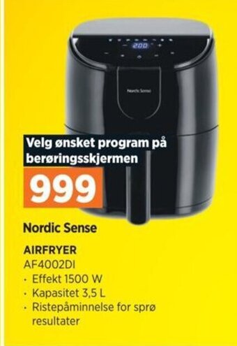 POWER Nordic Sense AIRFRYER AF4002DI tilbud
