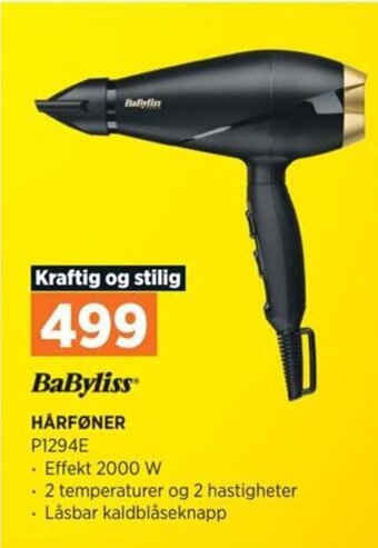 POWER BaByliss HÅRFØNER P1294E tilbud