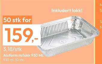 Gigaboks Aluform m/lokk 930 ml tilbud