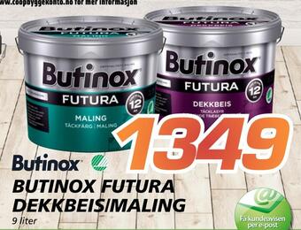 Coop Byggmix Butinox futura dekkbeis/maling tilbud