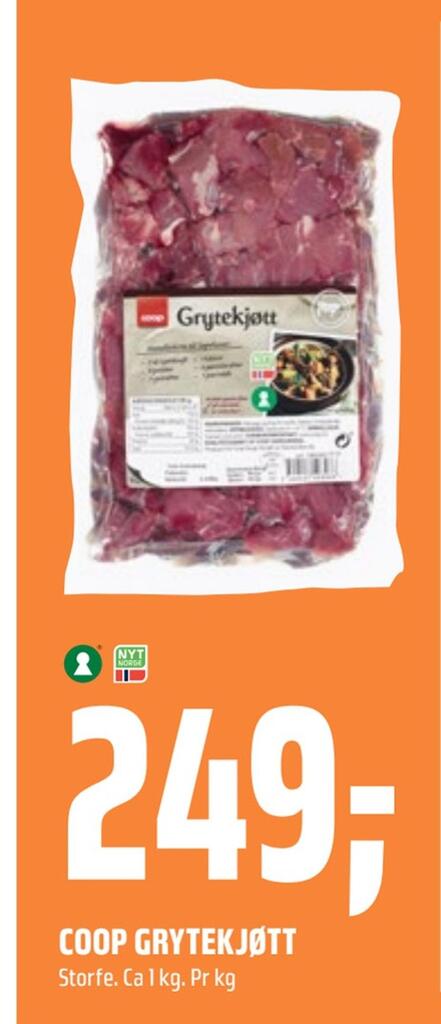 Coop Obs Coop grytekjøtt tilbud