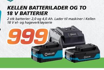 Coop Byggmix Kellen batterilader og to 18 v batterier tilbud