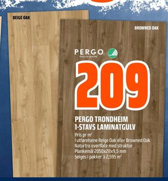 Obs Bygg Pergo trondheim 1-stavs laminatgulv tilbud