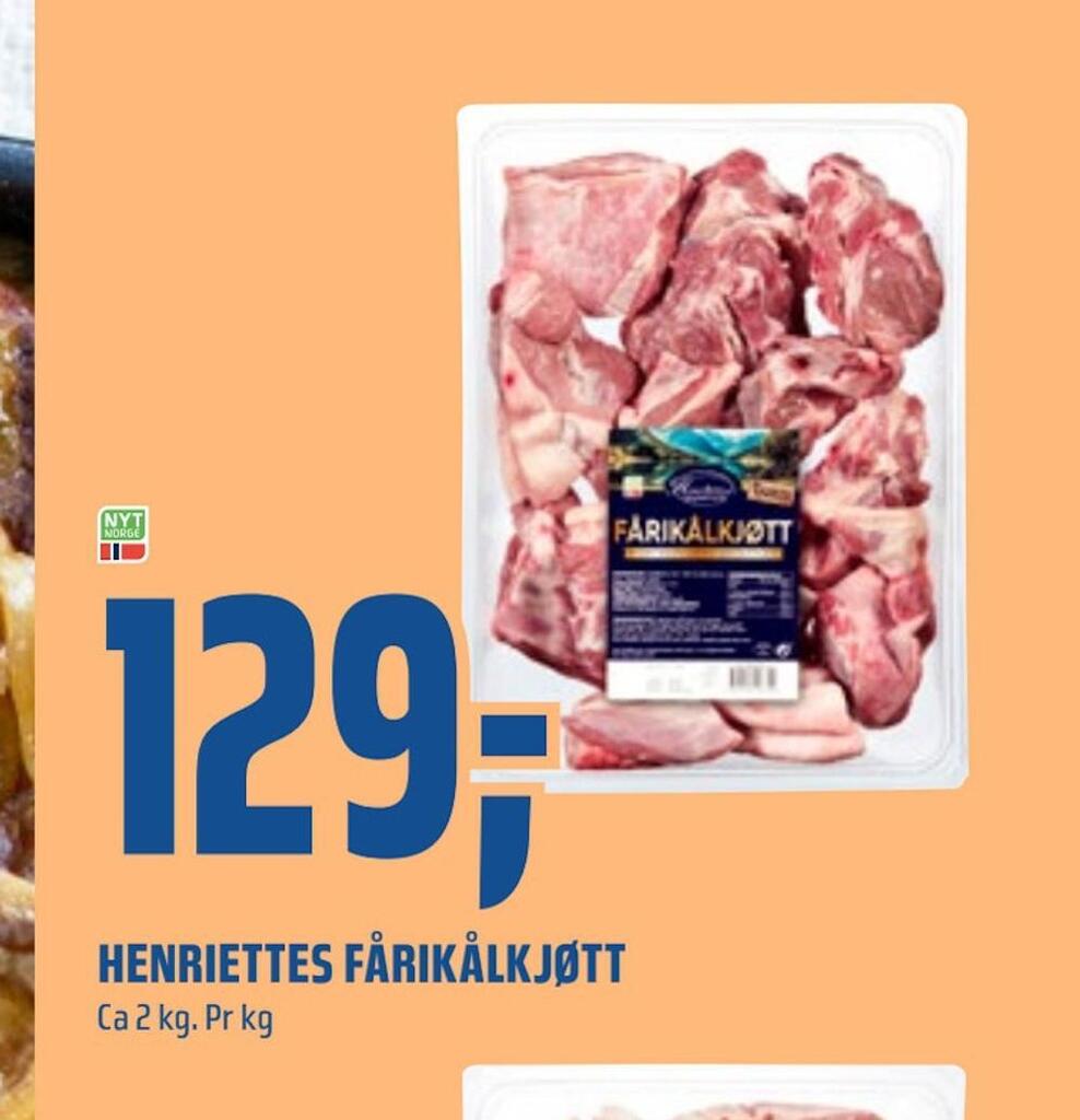 Coop Obs Henriettes fårikålkjøtt tilbud