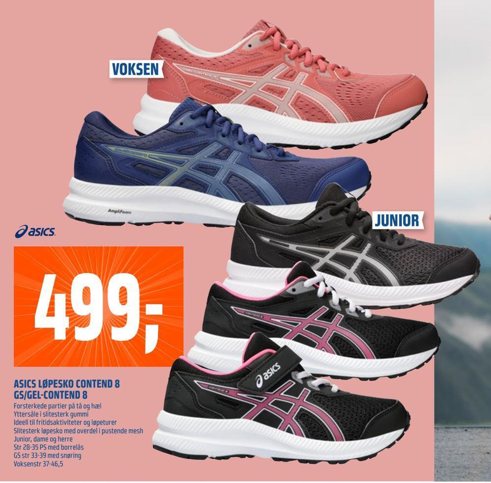 Coop Obs Asics løpesko contend 8 gs/gel-contend 8 tilbud