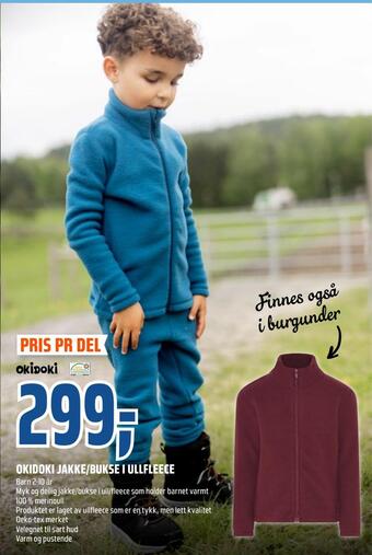 Coop Obs Okidoki jakke/bukse i ullfleece tilbud