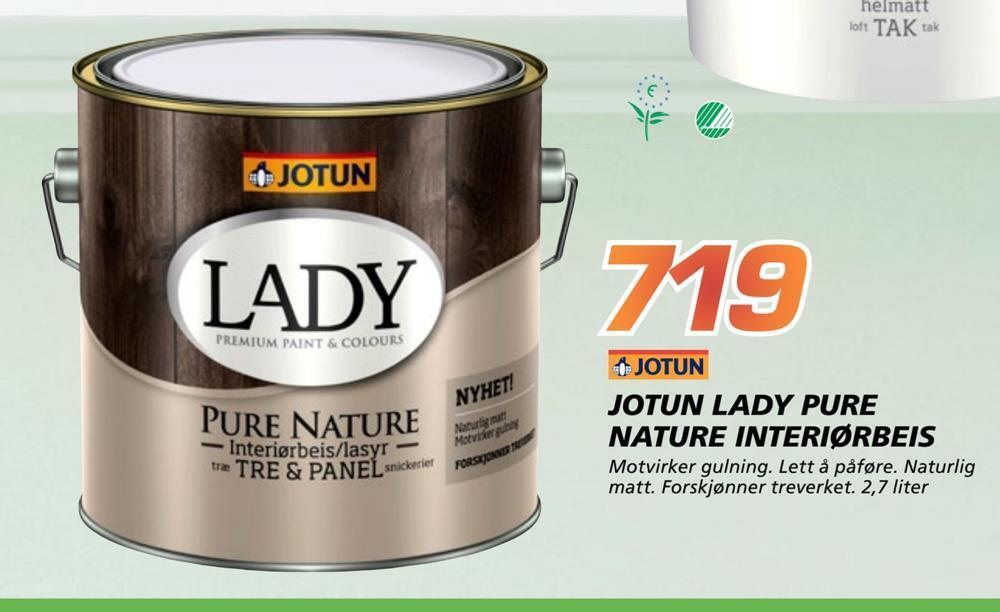 Coop Byggmix Jotun lady pure nature interiørbeis tilbud