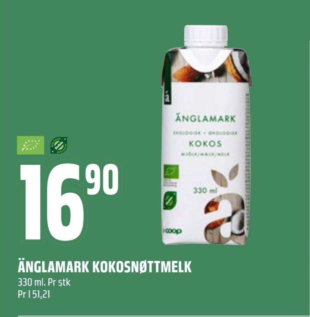Coop Obs Änglamark kokosnøttmelk tilbud