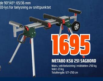 Metabo ksu 251 sagbord