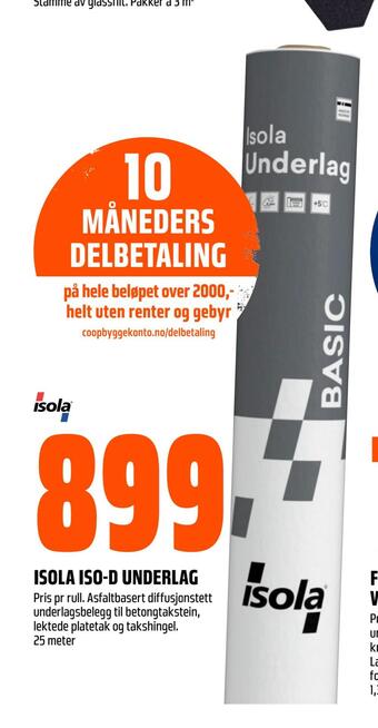 Obs Bygg Isola iso-d underlag tilbud
