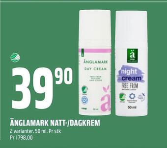 Coop Obs Änglamark natt-/dagkrem tilbud