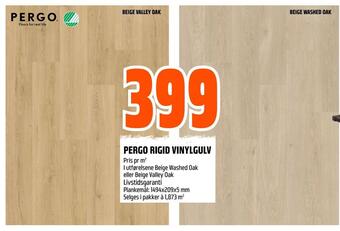 Obs Bygg Pergo rigid vinylgulv tilbud