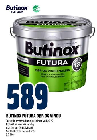 Obs Bygg Butinox futura dør og vindu tilbud