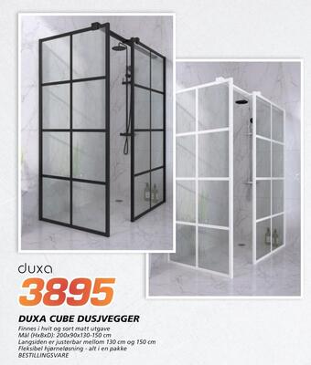 Coop Byggmix Duxa cube dusjvegger tilbud
