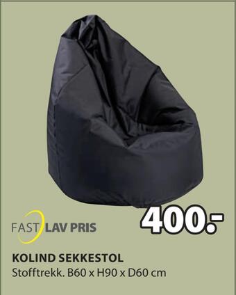 JYSK Kolind sekkestol tilbud