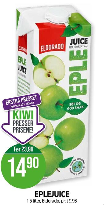 Kiwi Eplejuice tilbud