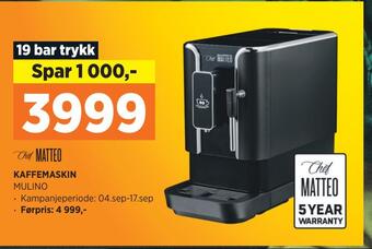 POWER Kaffemaskin tilbud