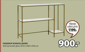 JYSK Pandrup konsollbord tilbud
