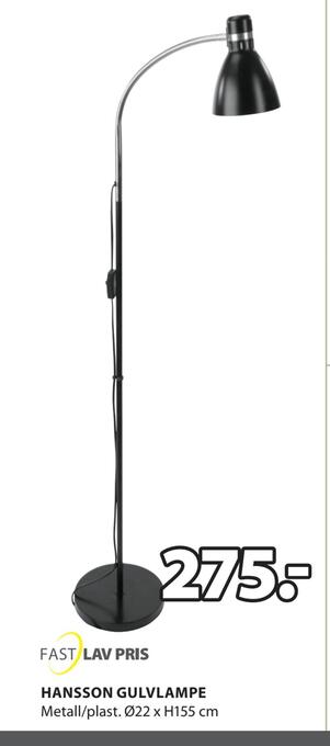 JYSK Hansson gulvlampe tilbud